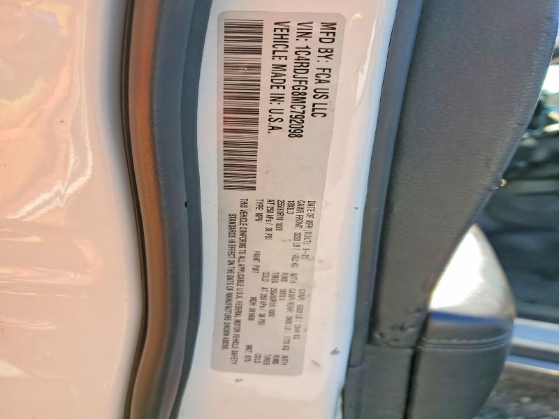 Продажа на аукционе авто 2021 Dodge Durango, vin: 1C4RDJFG8MC792098, номер лота: 49868786