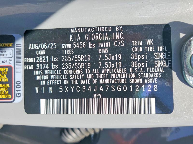 2025 Kia Ev6 მანქანა იყიდება აუქციონზე, vin: 5XYC34JA7SG012128, აუქციონის ნომერი: 51163836