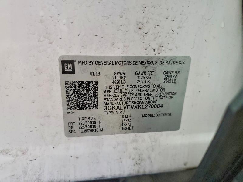 Aukcja sprzedaży 2019 Gmc Terrain, vin: 3GKALVEVXKL270084, numer aukcji: 50812376