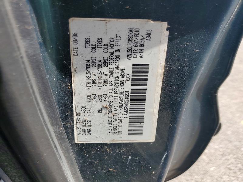 Aukcja sprzedaży 1999 Toyota Tacoma, vin: 4TAVN52N0XZ402311, numer aukcji: 49205836