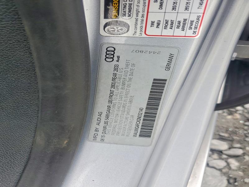 51414606 :رقم المزاد ، WAUWGAFCXGN032140 vin ، 2016 Audi A7 مزاد بيع