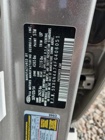 48480386 :رقم المزاد ، 5XXGN4A74FG406051 vin ، 2015 Kia Optima مزاد بيع