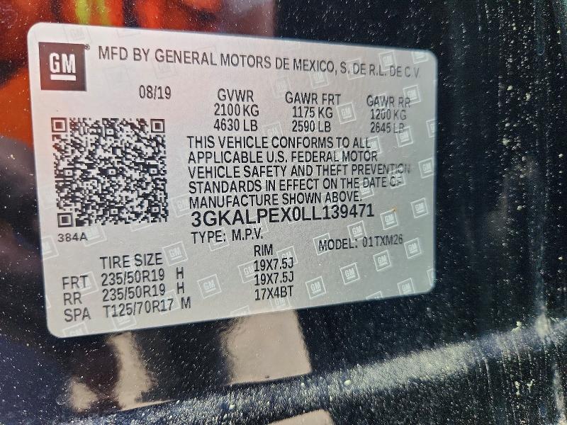 49951626 :رقم المزاد ، 3GKALPEX0LL139471 vin ، 2020 Gmc Terrain مزاد بيع
