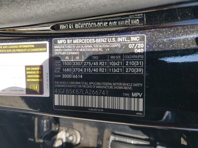 Продажа на аукционе авто 2020 Mercedes-benz Gle, vin: 4JGFB5KB7LA266741, номер лота: 50320426