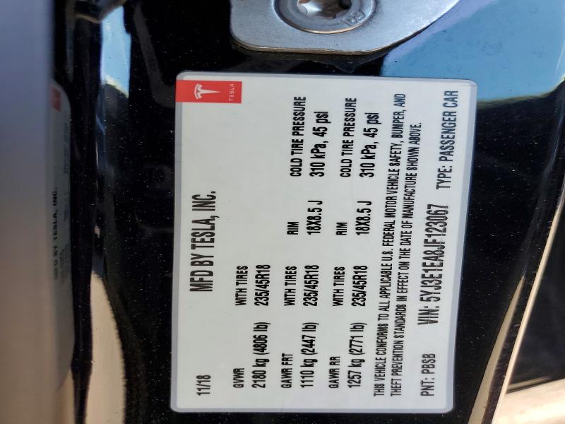 Aukcja sprzedaży 2018 Tesla Model 3, vin: 5YJ3E1EA8JF123067, numer aukcji: 51029436