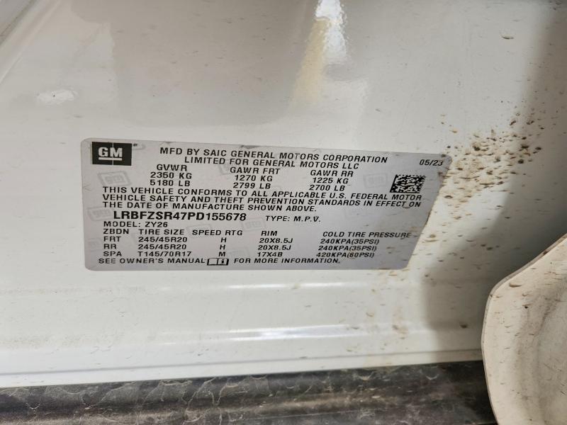 2023 Buick Envision მანქანა იყიდება აუქციონზე, vin: LRBFZSR47PD155678, აუქციონის ნომერი: 50930526