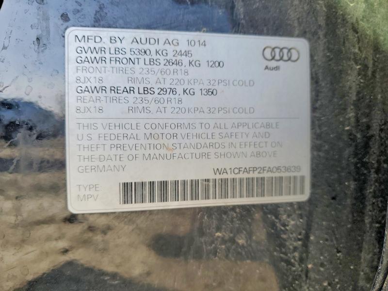 Aukcja sprzedaży 2015 Audi Q5, vin: WA1CFAFP2FA053639, numer aukcji: 48518986