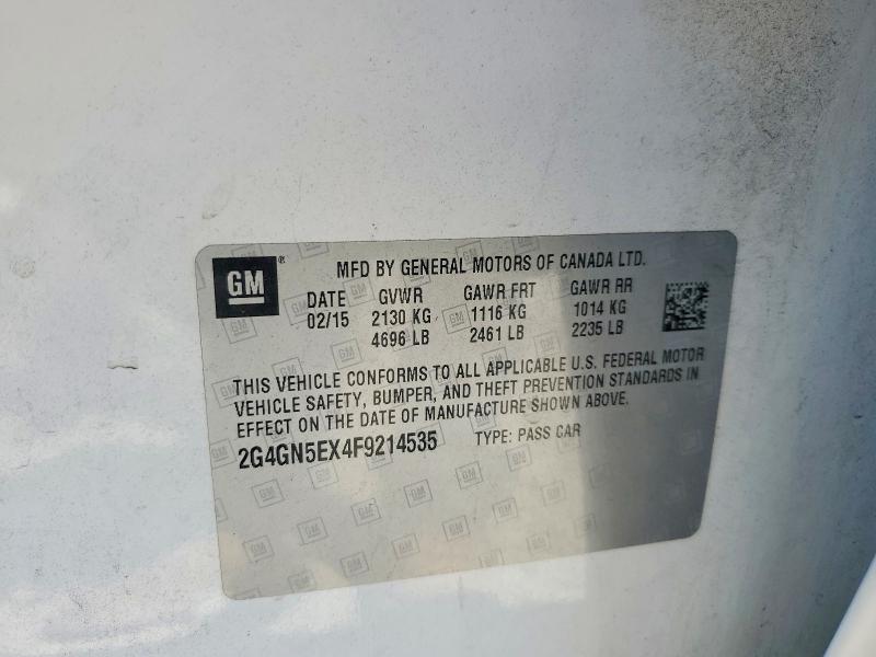 2015 Buick Regal მანქანა იყიდება აუქციონზე, vin: 2G4GN5EX4F9214535, აუქციონის ნომერი: 49054636