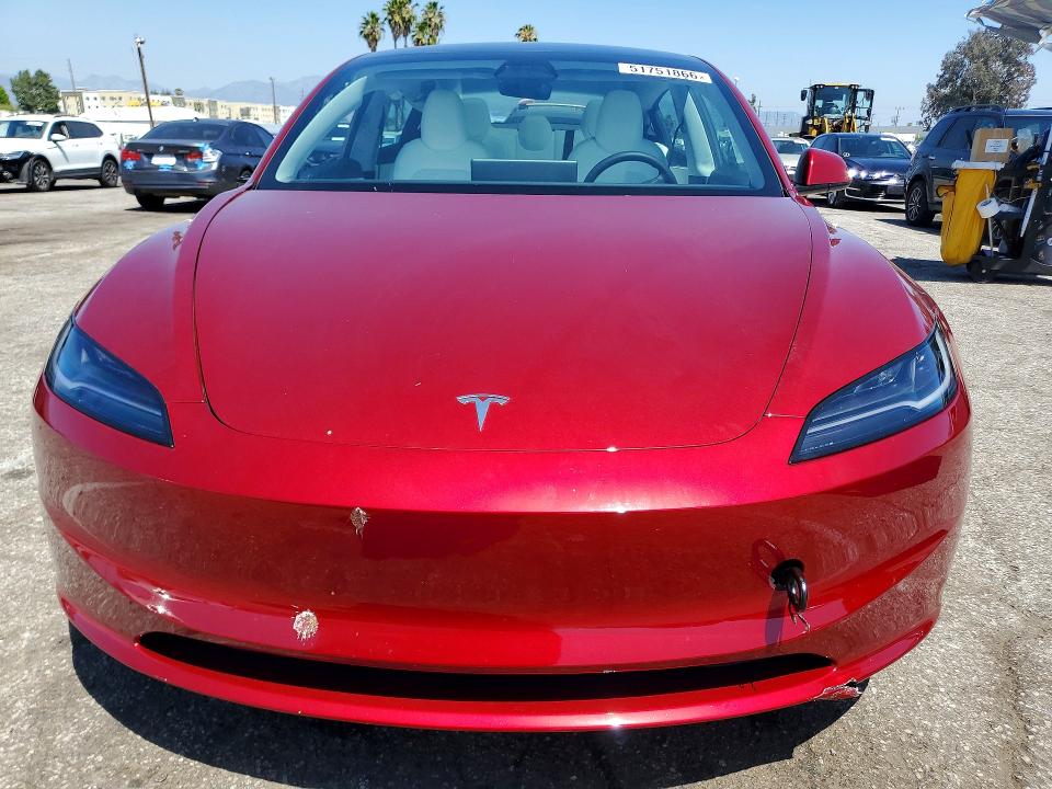 Продажа на аукционе авто 2025 Tesla Model 3, vin: 5YJ3E1EB0SF909147, номер лота: 51751866