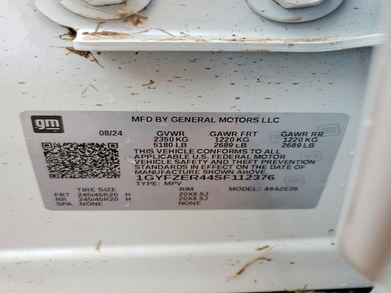 2025 Cadillac Xt4 მანქანა იყიდება აუქციონზე, vin: 1GYFZER44SF112376, აუქციონის ნომერი: 49075696