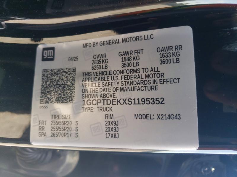 Продаж на аукціоні авто 2025 Chevrolet Colorado, vin: 1GCPTDEKXS1195352, номер лоту: 49708556