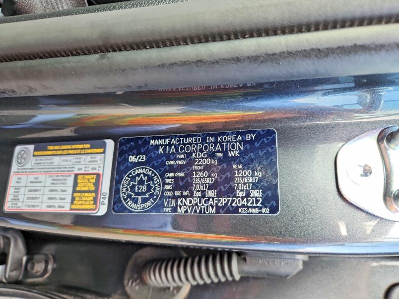 49716156 :رقم المزاد ، KNDPUCAF2P7204212 vin ، 2023 Kia Sportage مزاد بيع