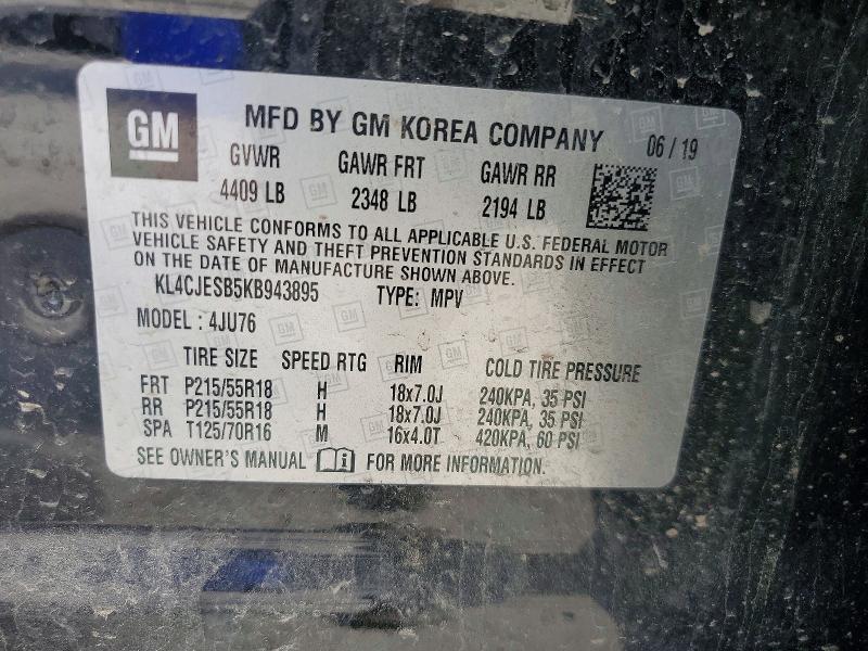 Auction sale of the 2019 Buick Encore, vin: KL4CJESB5KB943895, lot number: 50942606