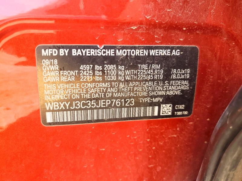 Продажа на аукционе авто 2018 Bmw X2, vin: WBXYJ3C35JEP76123, номер лота: 48833186