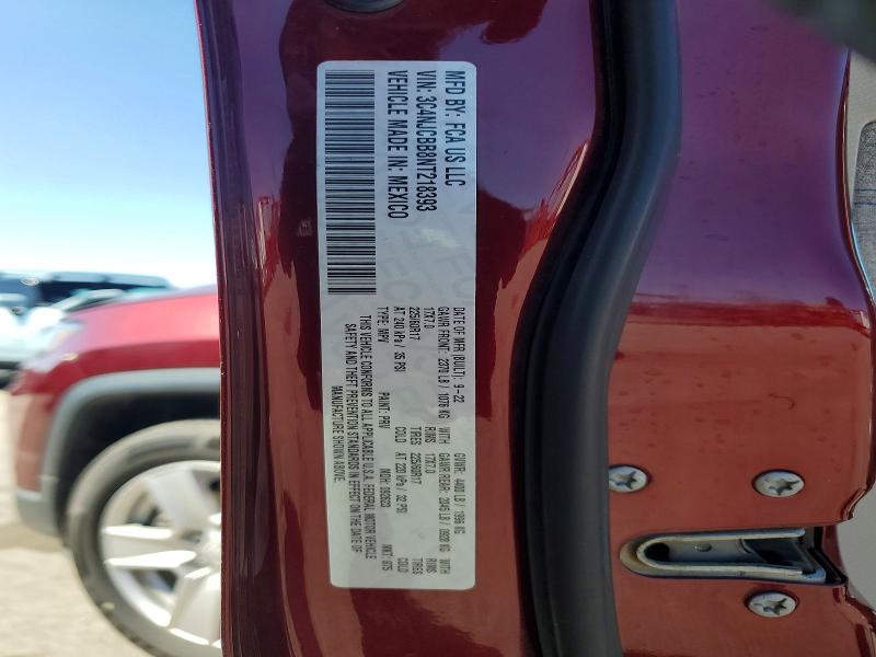48507016 :رقم المزاد ، 3C4NJCBB8NT218393 vin ، 2022 Jeep Compass مزاد بيع