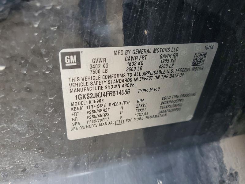 Aukcja sprzedaży 2015 Gmc Yukon Xl, vin: 1GKS2JKJ4FR514666, numer aukcji: 51552696