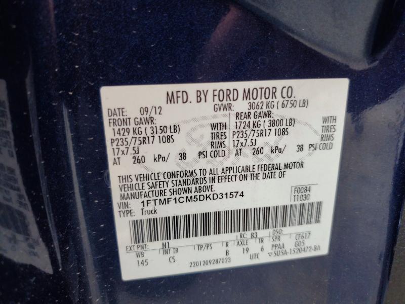 Aukcja sprzedaży 2013 Ford F150, vin: 1FTMF1CM5DKD31574, numer aukcji: 48806556
