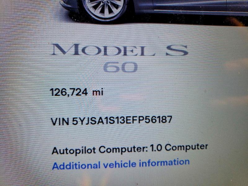 Продажа на аукционе авто 2014 Tesla Model S, vin: 5YJSA1S13EFP56187, номер лота: 48148776