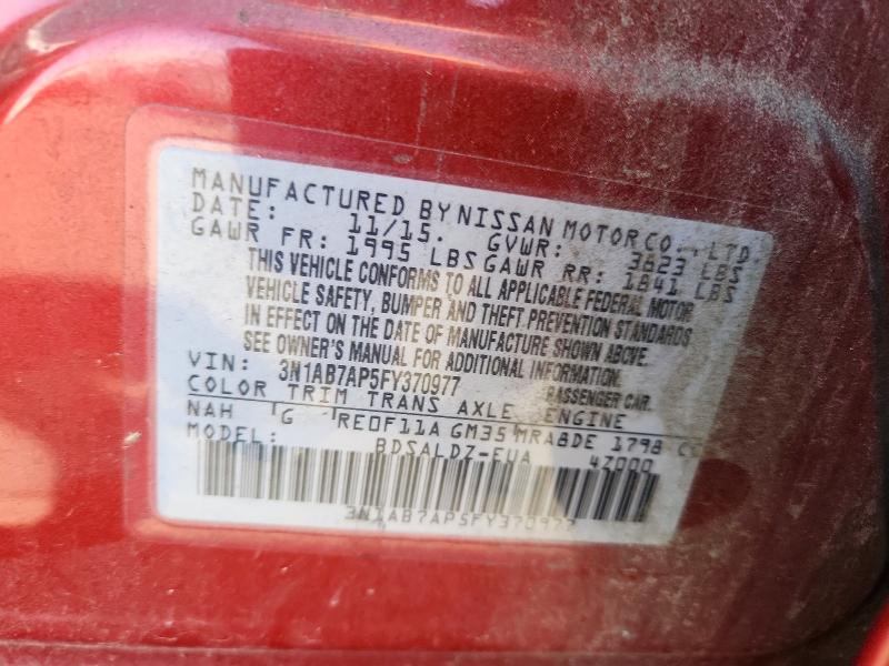 Продаж на аукціоні авто 2015 Nissan Sentra, vin: 3N1AB7AP5FY370977, номер лоту: 50189566