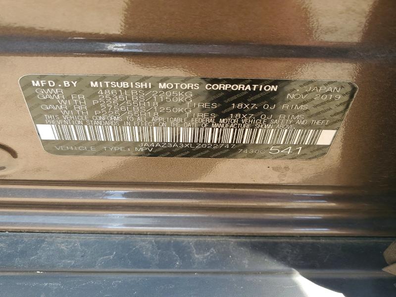 Aukcja sprzedaży 2020 Mitsubishi Outlander, vin: JA4AZ3A3XLZ022747, numer aukcji: 49370446