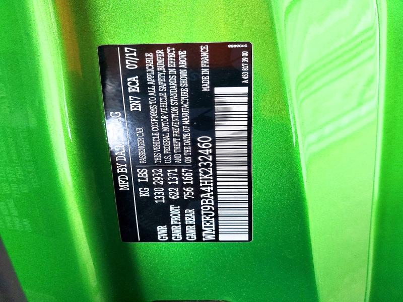 Aukcja sprzedaży 2017 Smart Fortwo, vin: WMEFJ9BA4HK232460, numer aukcji: 50572366