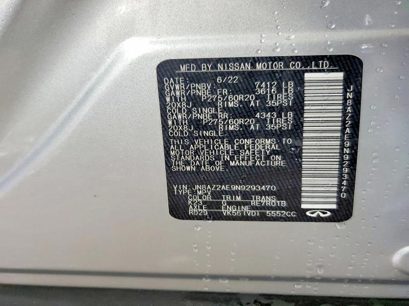 Продажа на аукционе авто 2022 Infiniti Qx80, vin: JN8AZ2AE9N9293470, номер лота: 51142446