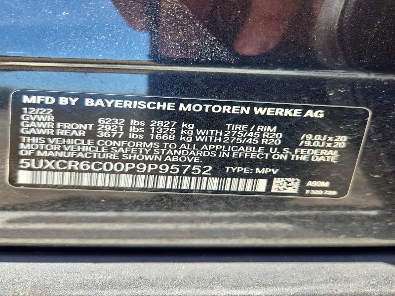 Aukcja sprzedaży 2023 Bmw X5, vin: 5UXCR6C00P9P95752, numer aukcji: 50927676