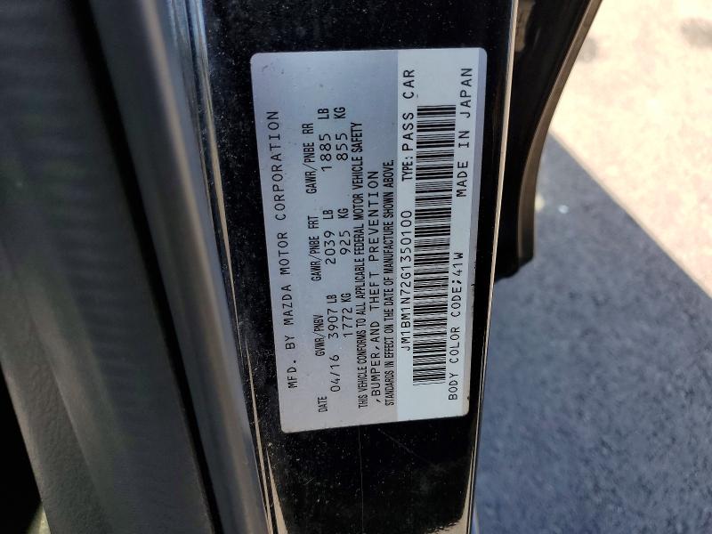Aukcja sprzedaży 2016 Mazda 3, vin: JM1BM1N72G1350100, numer aukcji: 51365516