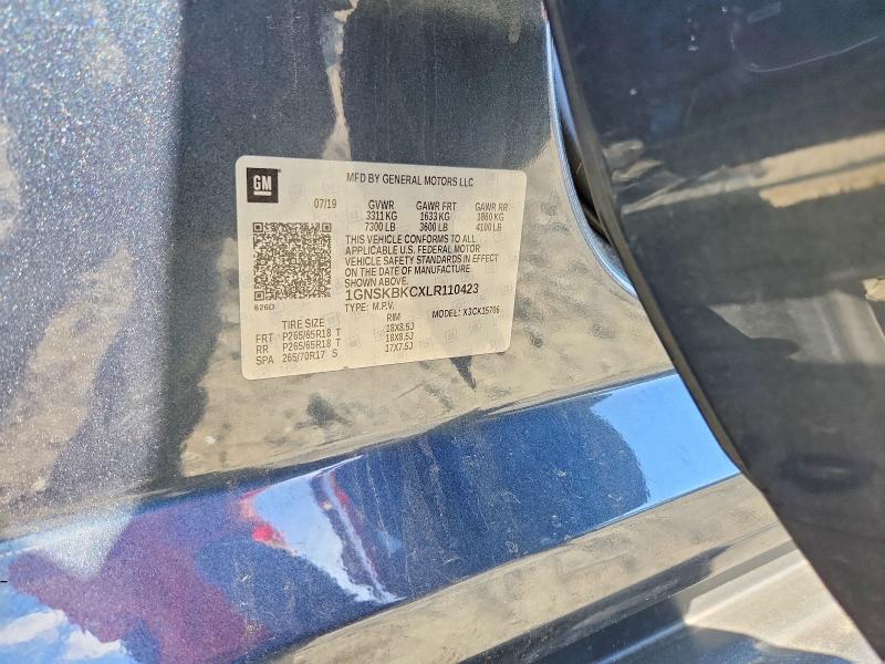 Продаж на аукціоні авто 2020 Chevrolet Tahoe, vin: 1GNSKBKCXLR110423, номер лоту: 50466736