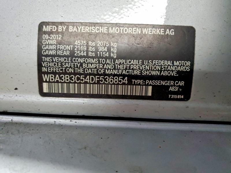 49563296 :رقم المزاد ، WBA3B3C54DF536854 vin ، 2013 Bmw 328 مزاد بيع