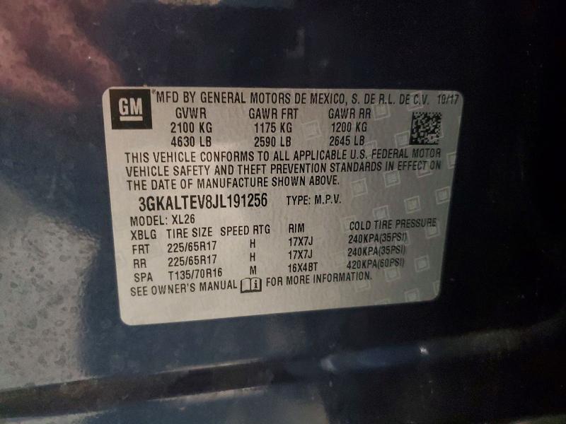 48670746 :رقم المزاد ، 3GKALTEV8JL191256 vin ، 2018 Gmc Terrain مزاد بيع