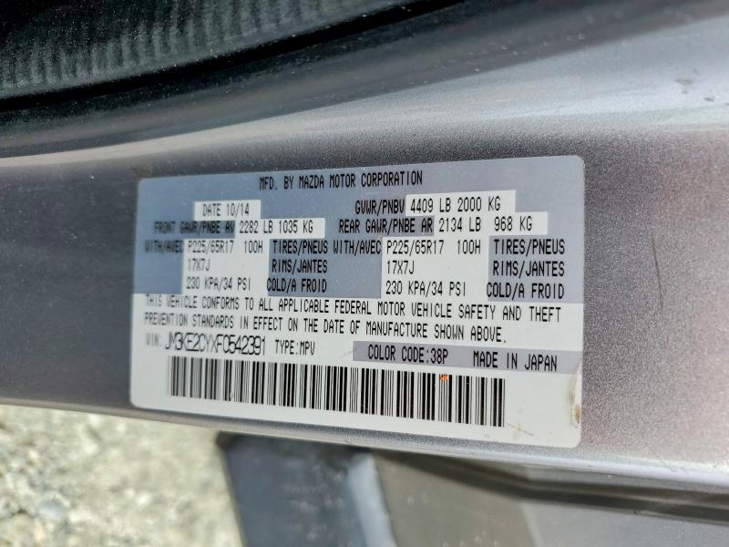 48913536 :رقم المزاد ، JM3KE2CYXF0542391 vin ، 2015 Mazda Cx-5 مزاد بيع