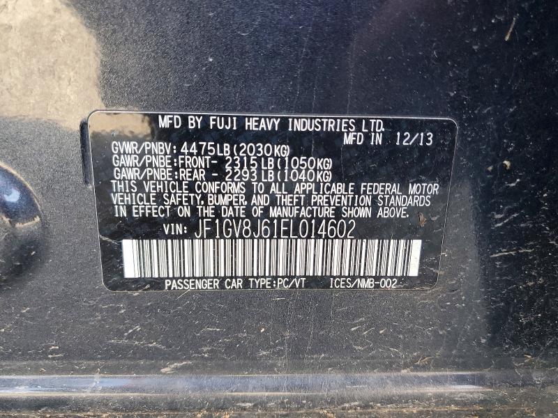 Aukcja sprzedaży 2014 Subaru Impreza, vin: JF1GV8J61EL014602, numer aukcji: 50697756
