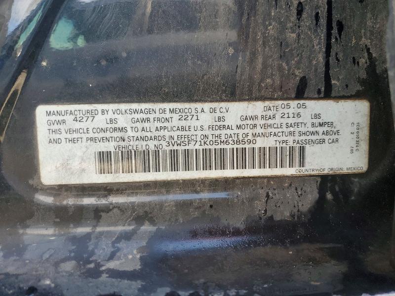 Aukcja sprzedaży 2005 Volkswagen New Jetta, vin: 3VWSF71K05M638590, numer aukcji: 49175156