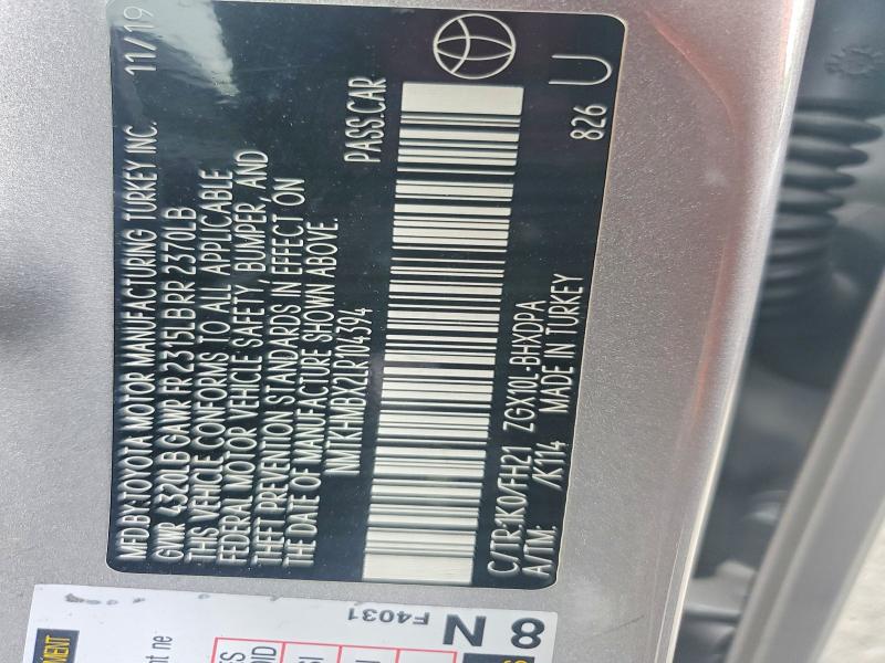 Продаж на аукціоні авто 2020 Toyota C-hr, vin: NMTKHMBX2LR104394, номер лоту: 51470216