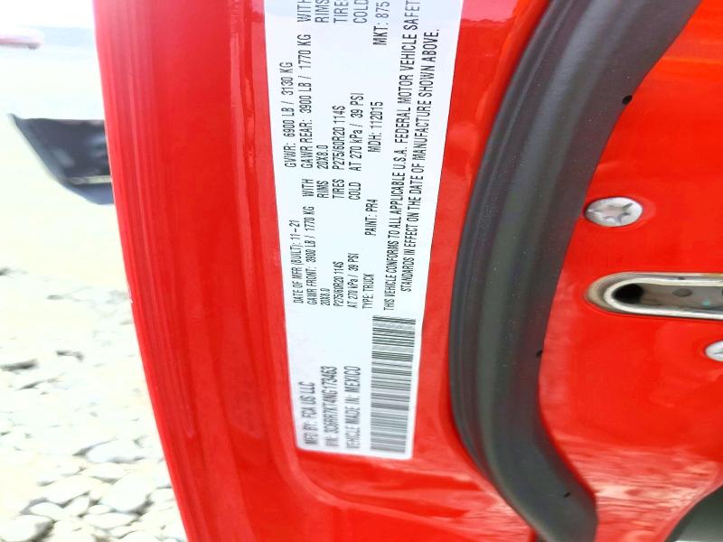 Aukcja sprzedaży 2022 Ram 1500 Classic, vin: 3C6RR7KT4NG173463, numer aukcji: 47772026