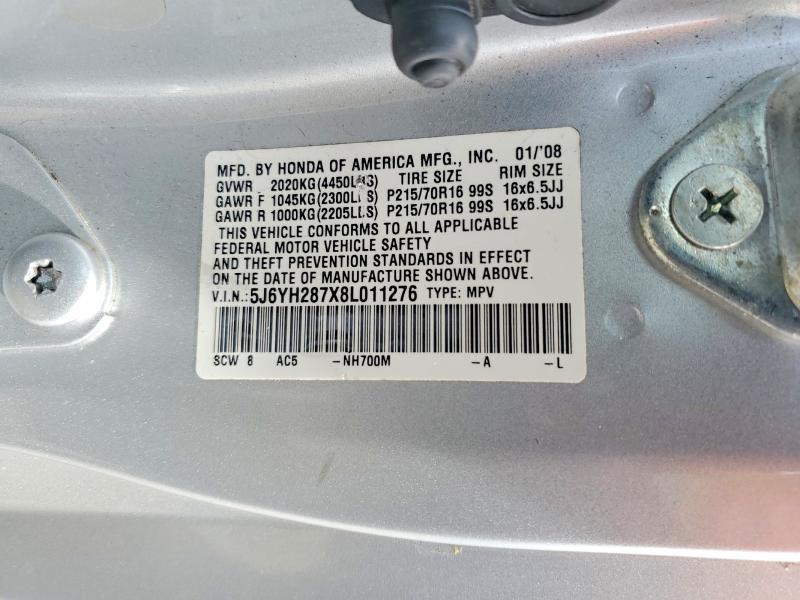 Продажа на аукционе авто 2008 Honda Element, vin: 5J6YH287X8L011276, номер лота: 49502036