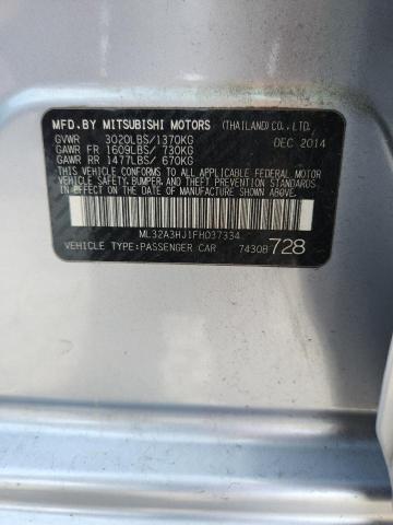 Продаж на аукціоні авто 2015 Mitsubishi Mirage, vin: ML32A3HJ1FH037334, номер лоту: 49063376