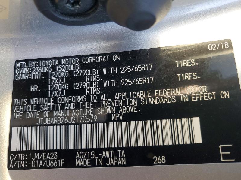 48712166 :رقم المزاد ، JTJBARBZ6J2170579 vin ، 2018 Lexus Nx 300 مزاد بيع