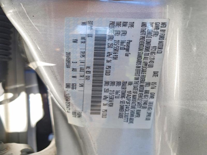 50063666 :رقم المزاد ، 1FADP3F24GL330777 vin ، 2016 Ford Focus مزاد بيع