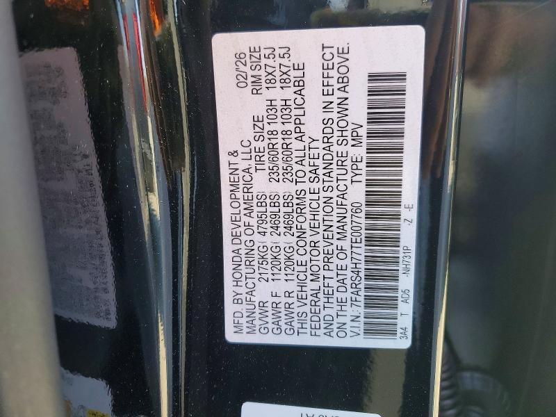Продаж на аукціоні авто 2026 Honda Cr-v, vin: 7FARS4H77TE007760, номер лоту: 49480366