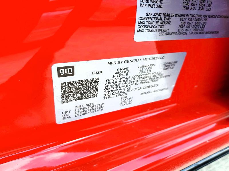 Продажа на аукционе авто 2025 Chevrolet Silverado, vin: 1GC4ALE74SF186633, номер лота: 49788796