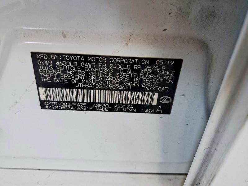 Продажа на аукционе авто 2019 Lexus Is 300, vin: JTHBA1D25K5098681, номер лота: 48187526