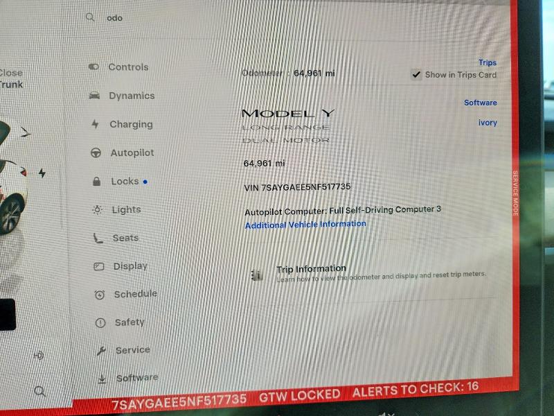 Продажа на аукционе авто 2022 Tesla Model Y, vin: 7SAYGAEE5NF517735, номер лота: 48862016