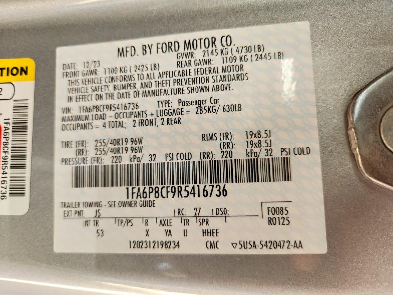 Продажа на аукционе авто 2024 Ford Mustang, vin: 1FA6P8CF9R5416736, номер лота: 49596526