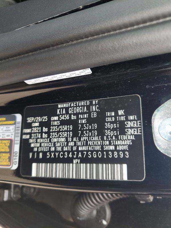 Aukcja sprzedaży 2025 Kia Ev6, vin: 5XYC34JA7SG013893, numer aukcji: 49780816