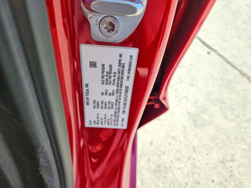 50448126 :رقم المزاد ، 5YJ3E1EA1LF706597 vin ، 2020 Tesla Model 3 مزاد بيع