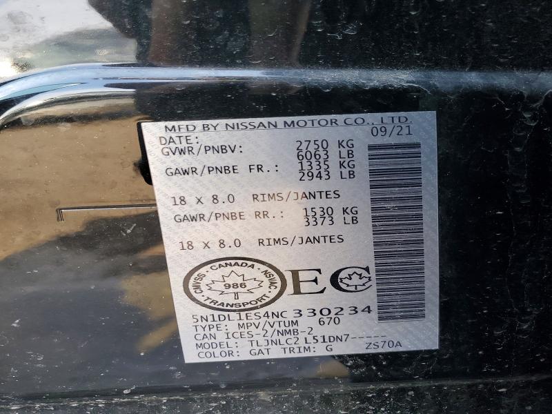Продаж на аукціоні авто 2022 Infiniti Qx60, vin: 5N1DL1ES4NC330234, номер лоту: 47496336