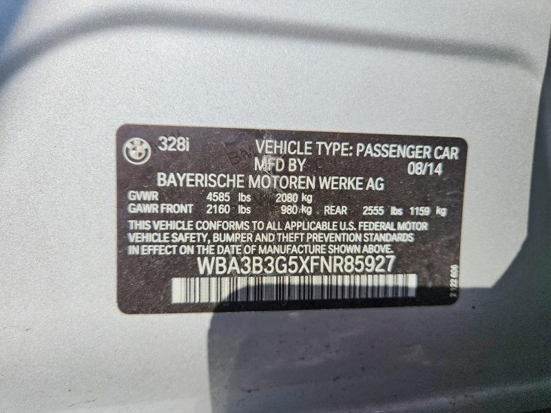 Продаж на аукціоні авто 2015 Bmw 328, vin: WBA3B3G5XFNR85927, номер лоту: 49642846
