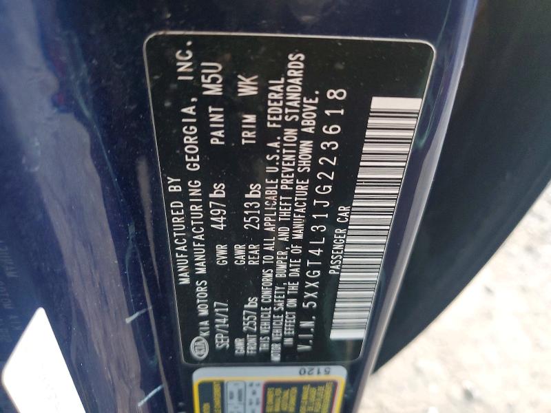 49313516 :رقم المزاد ، 5XXGT4L31JG223618 vin ، 2018 Kia Optima مزاد بيع